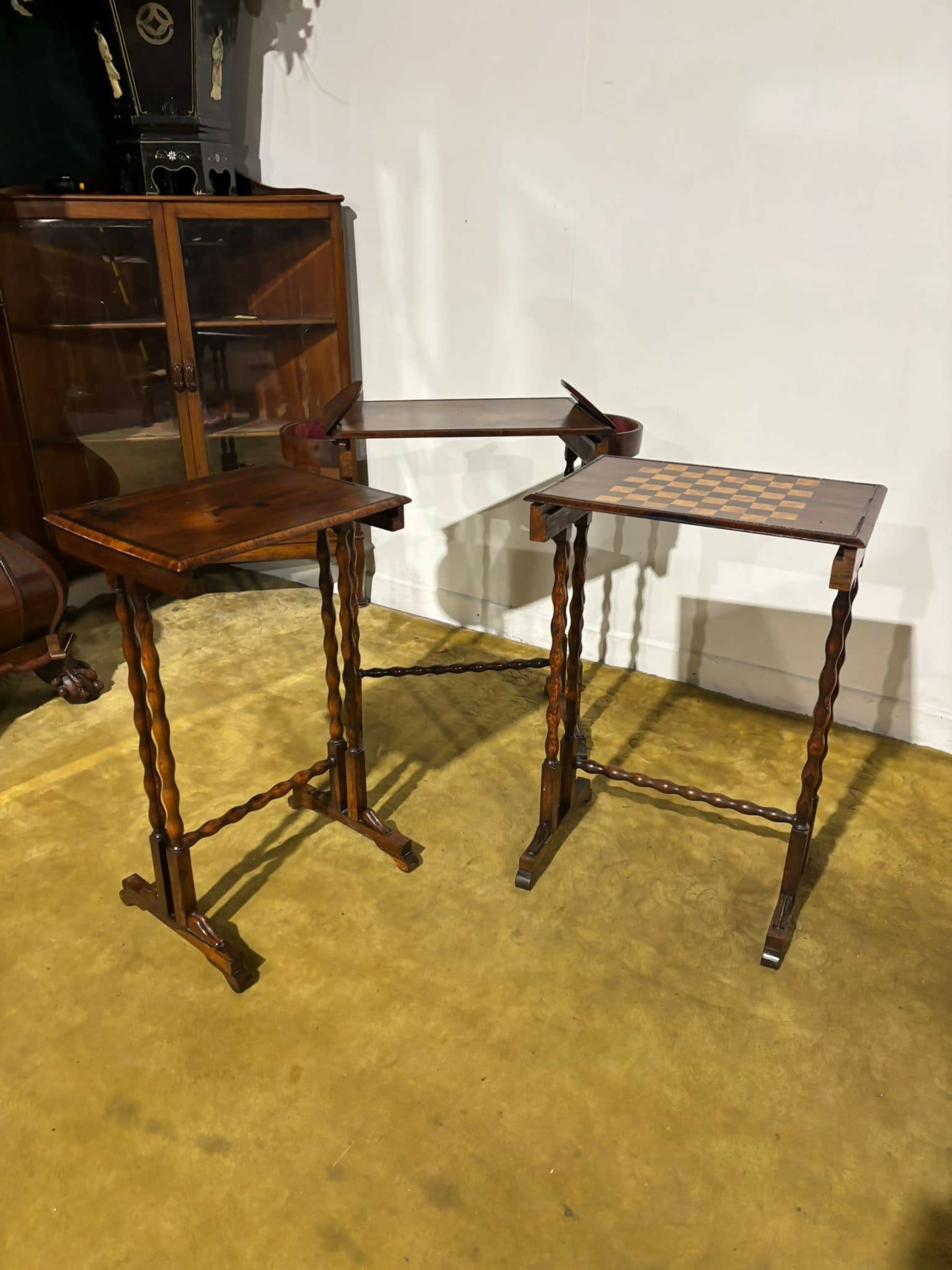 Regency Rosewood Nest of Three Tables3