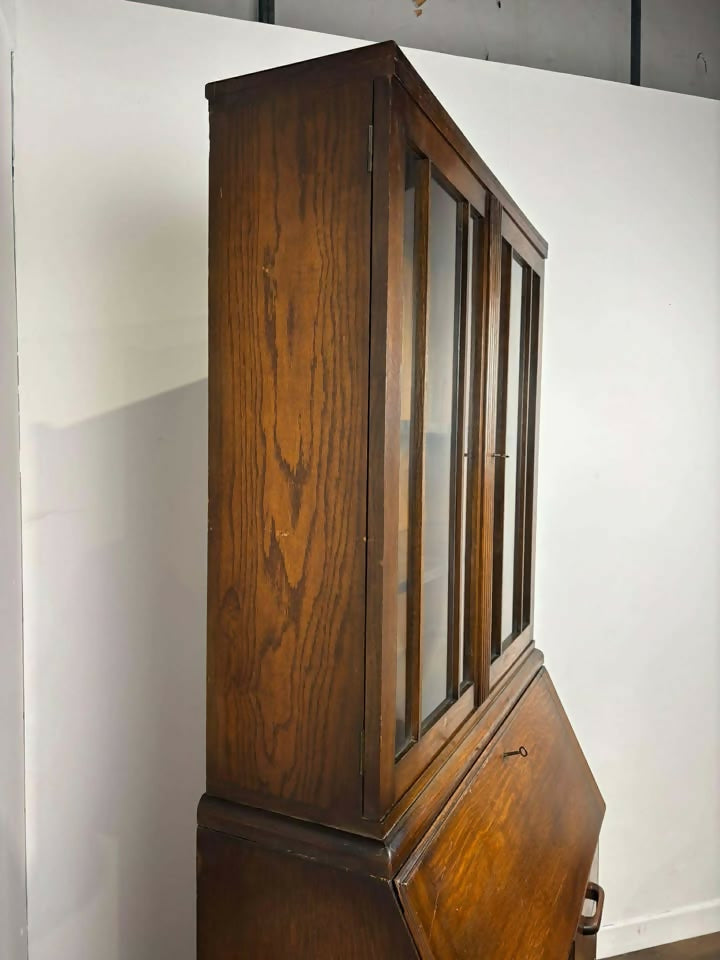 Vintage Oak Bureau Bookcase