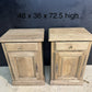 Quality Pair Oak Bedside Cupboards