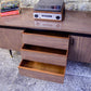 Mid Century Long Sideboard - Melamine - Tapered Legs - 1960s