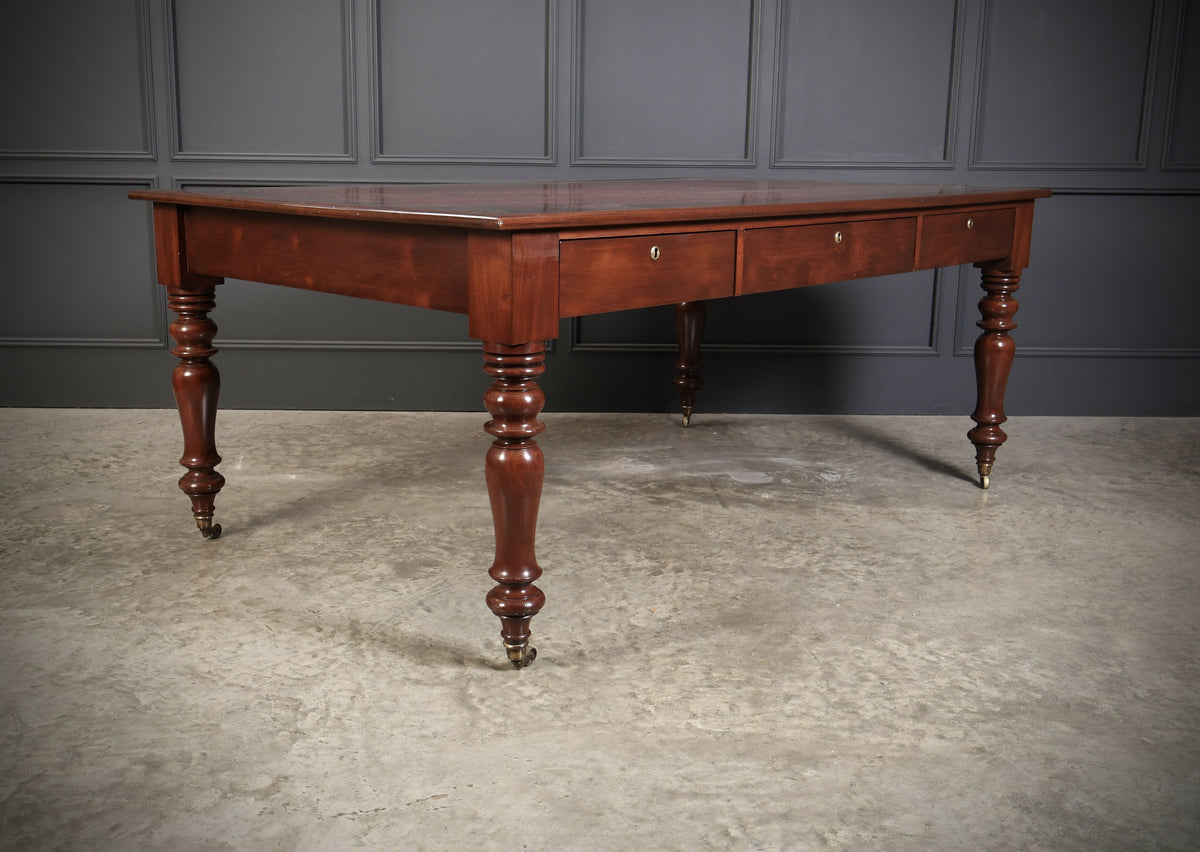 Early Victorian Mahogany Partners Writing Table
