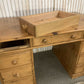 Handmade Solid Pine Desk with Cupboard • Home Office Study Table • Classic Wooden Desk