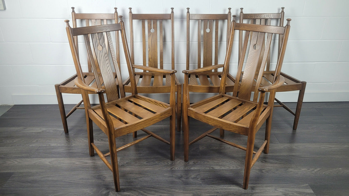 Ercol Set Of 6 Stonor Chairs, 1990s