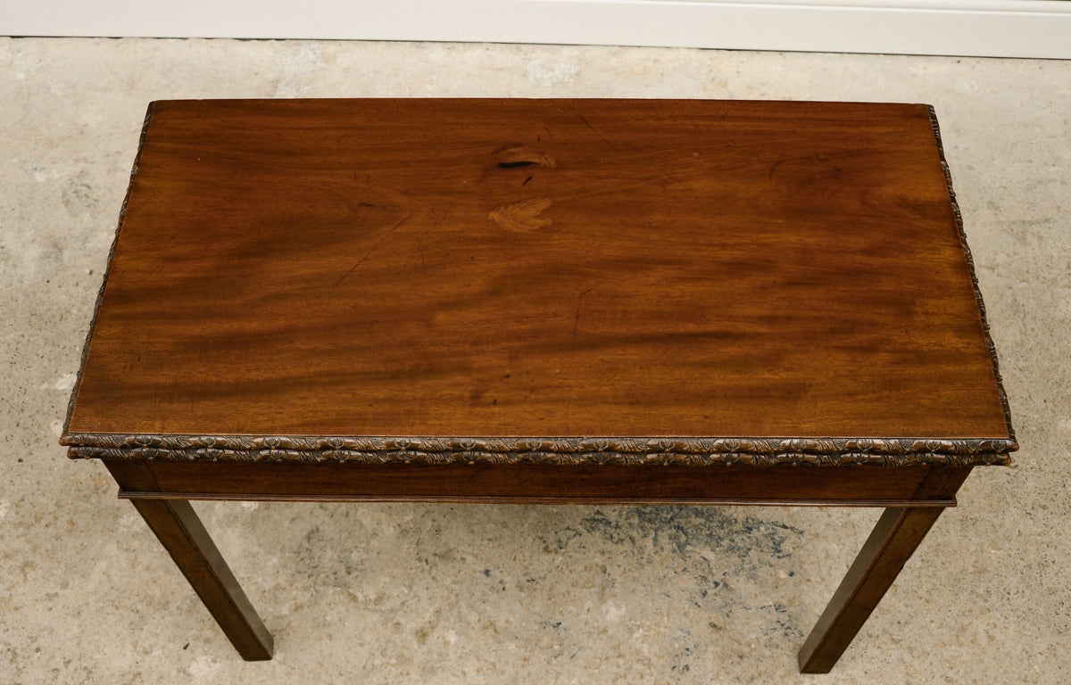 Antique Mahogany Fold Over Tea Table - Games Table - Console Table