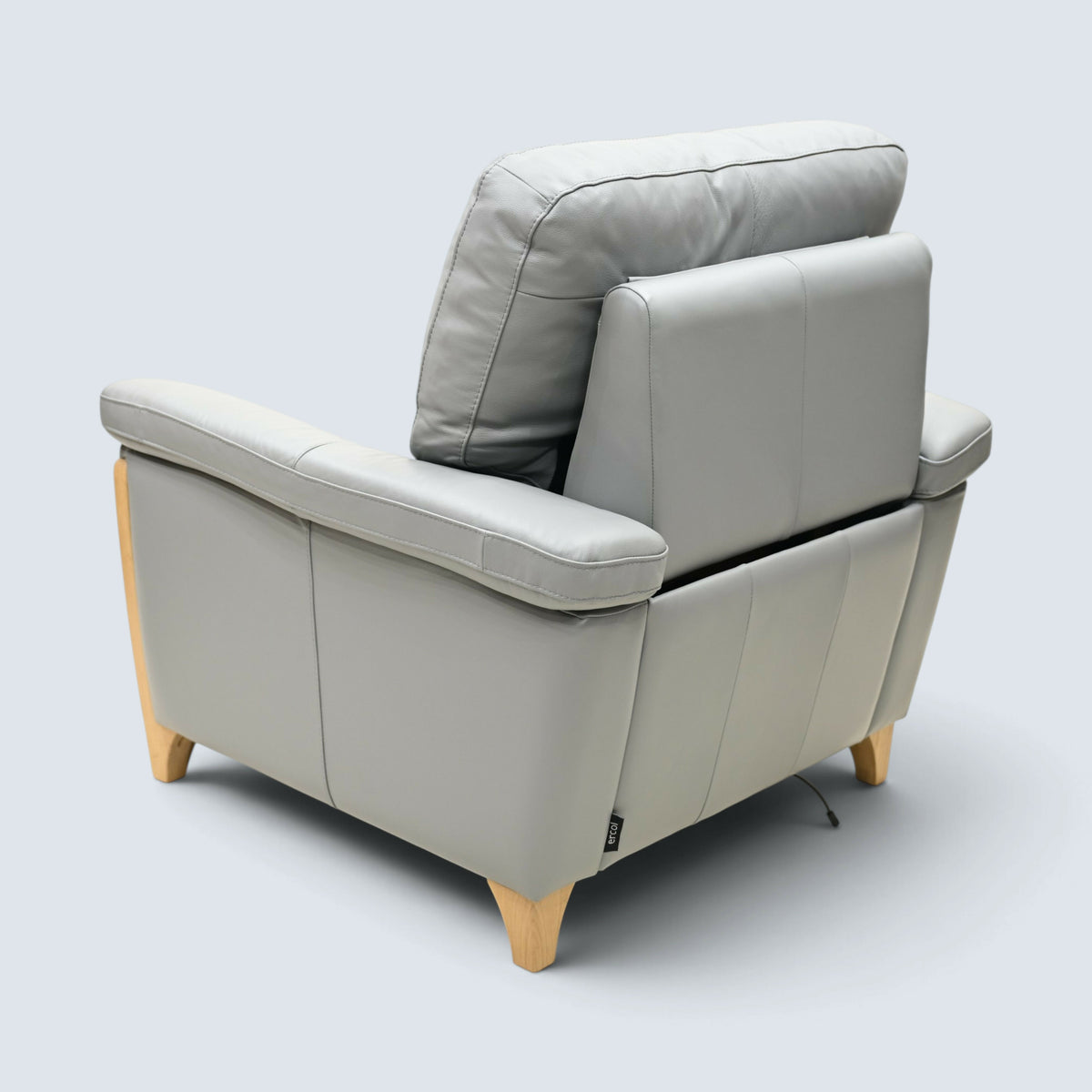 Ercol Electric Reclining Armchair From Grey Leather Enna Range FREE UK Delivery*