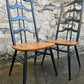 Set Of Four Ercol Batwing Dining Chairs Model Number 496 In Black Super Rare
