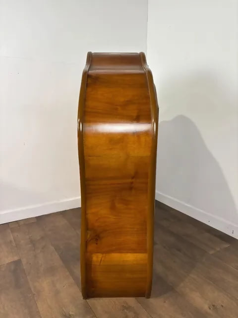 Art Deco Walnut Glazed Display Cabinet
