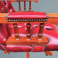 Red Leather Chesterfield Office Chair - Directors Chair