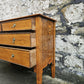 Vintage Oak Tallboy Chest of Drawers: Antique Cabinet with Detailing Four Drawer