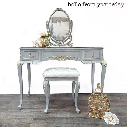 Grey French Vintage Dressing Table