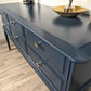 Vintage Navy Six Drawer Stag Sideboard