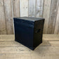 Leather 2 Draw Accent Blue Vintage Storage Trunk End Table