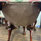 Set Of Six Victorian Style Upholstered Dining Chairs On Claw & Ball Feet