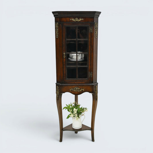 18th Century Style Corner Cabinet Vintage Antique With Shelves FREE UK Delivery