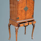 Queen Anne Figured Walnut Cocktail Cabinet / Drinks Cabinet