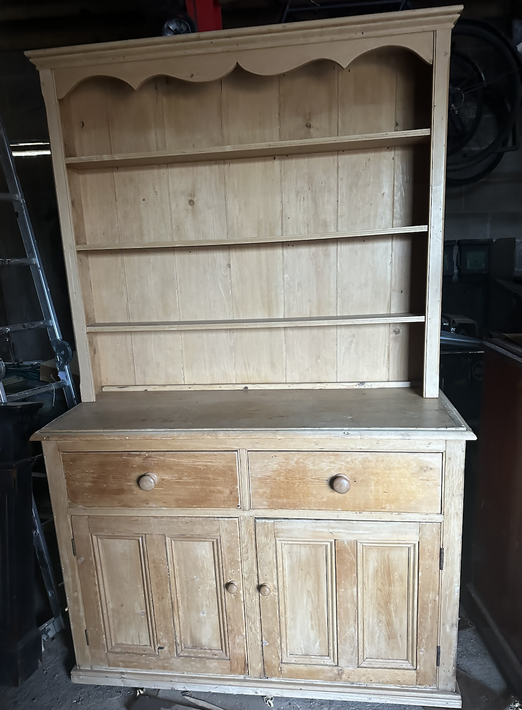 Large Vintage Dresser Linen Cabinet