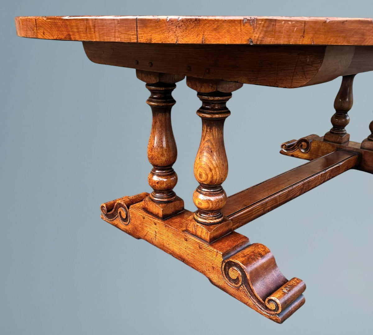 Large Oak Dining Table - Seats 8 - 10