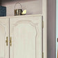 Unique Vintage Hand-painted Dusky Pink Tall Sideboard, Cabinet, Console