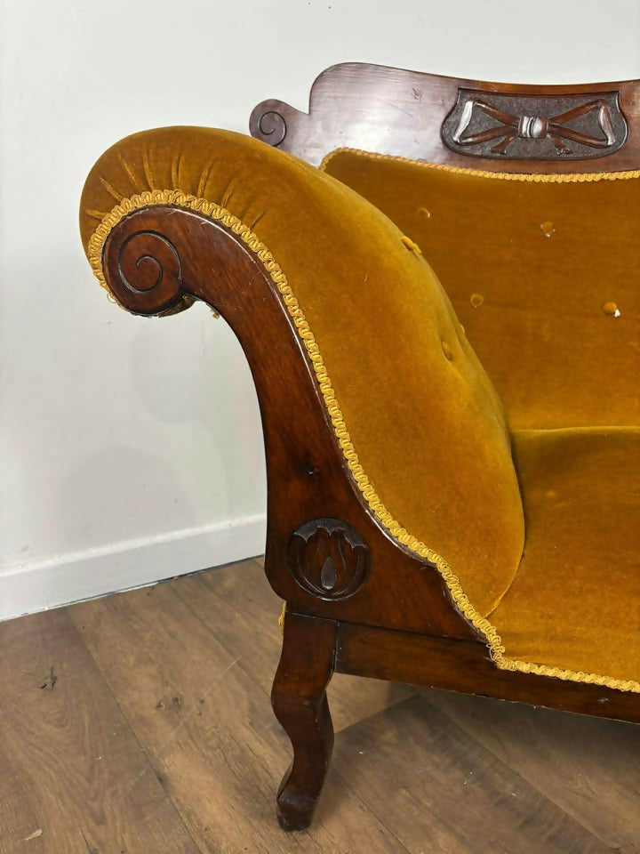 Edwardian Mahogany Framed Salon Settee
