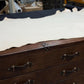 Leather luxury English bedside drawers - Handmade nightstands - Hand dyed bridle - Chestnut brown