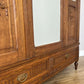 Wardrobe Antique French Oak Two Door Mirrored Carved Armoire Cabinet LOT 6097