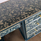 Hand-Painted Green Stencil Desk | Upcycled Vintage Writing Table | Unique Statement Piece