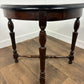 Antique Style Demi Lune Side Table on Reeded Supports