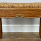 Footstool Vintage French Louis Style Oak Table Rush Seat Carved Stool LOT 6213