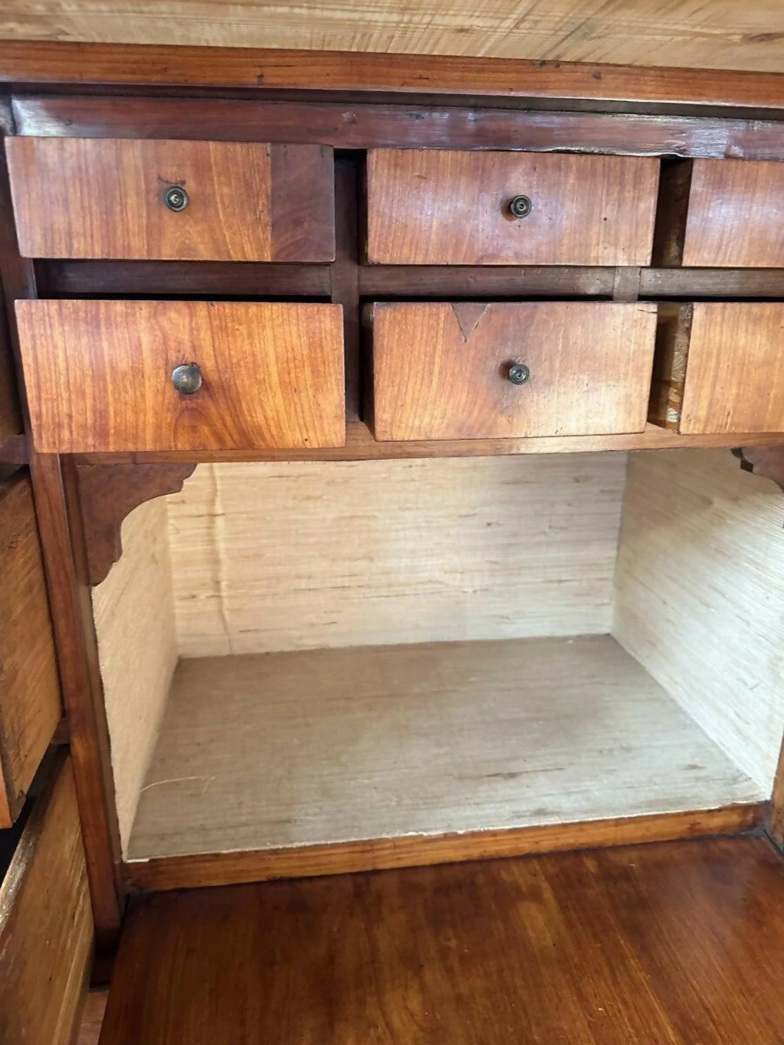 Vintage French Walnut Second Empire Secretaire A Abattant, C1890