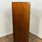 Vintage Oak Tallboy Wardrobe with Drawer Over Cupboard