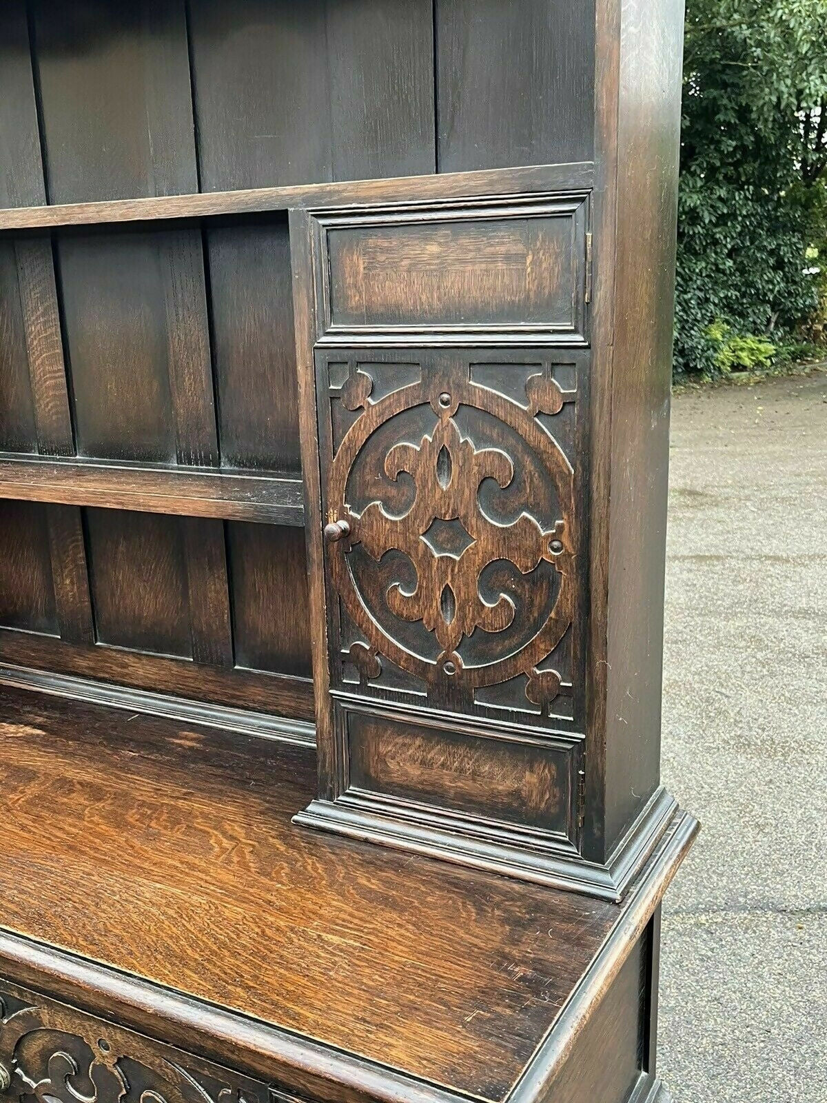 Tall Oak Dresser By Denby & Spinks Of Leeds, Circa 1930's.