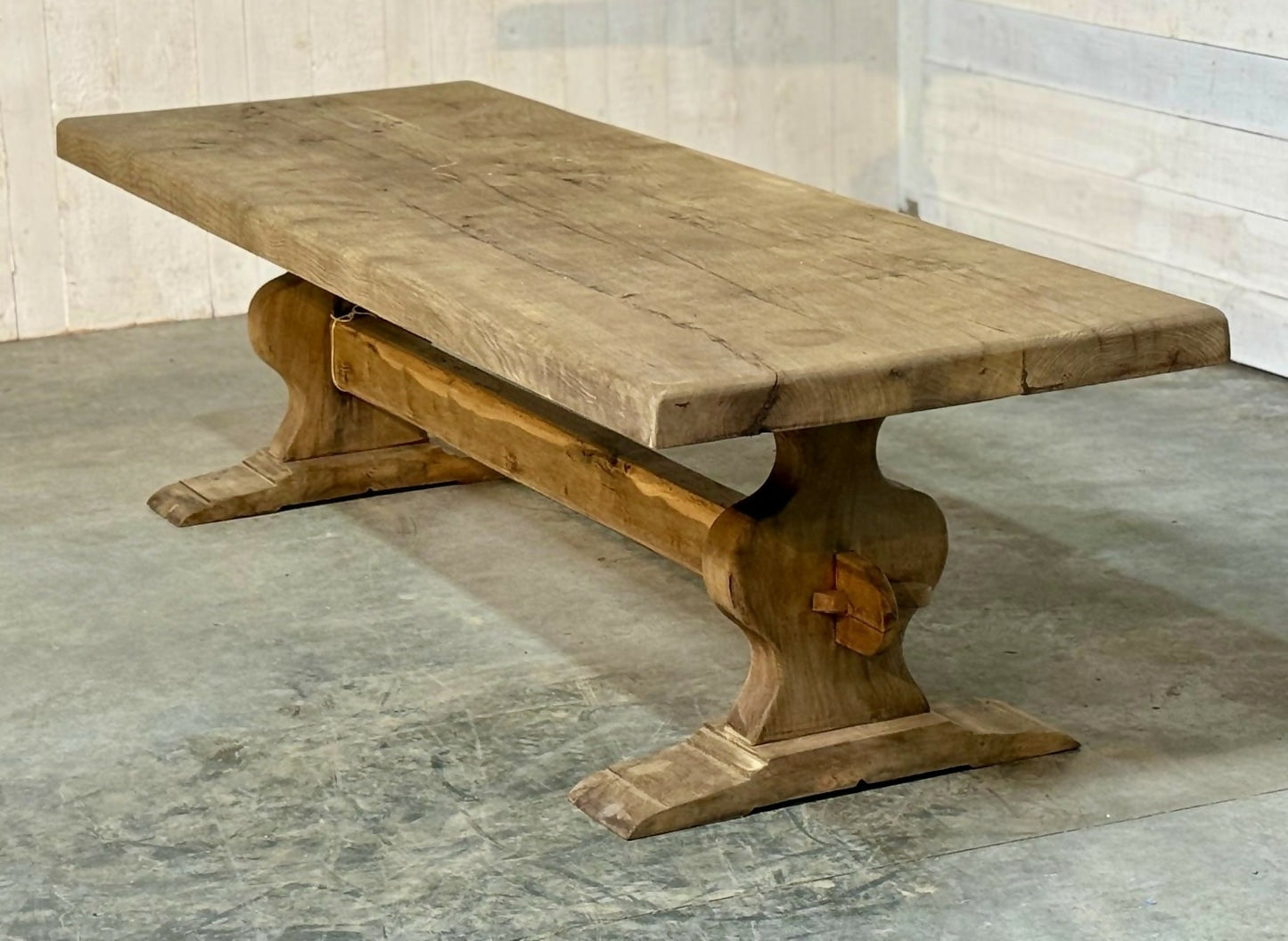 Superior Large French Oak Farmhouse Dining Table