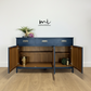 Refinished navy blue Nathan sideboard, mid century modern, tv stand, media unit, teak, drinks cabinet