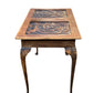 Antique Oak carved side table / server on cabriolet legs