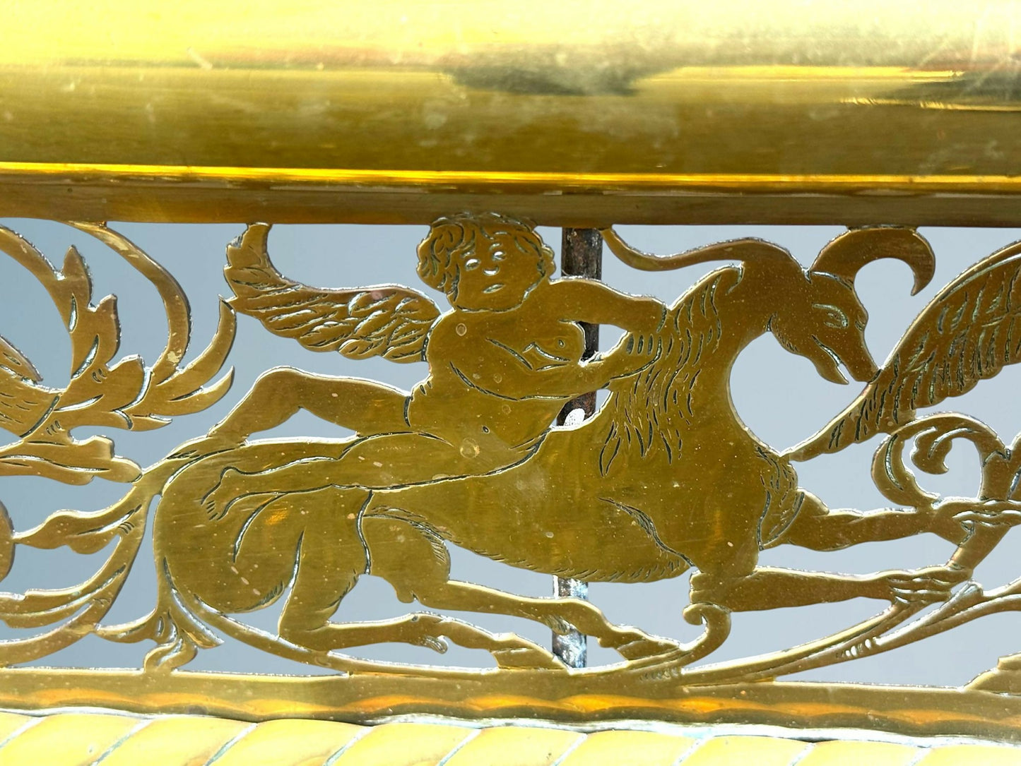 Large 19th Century Brass Fender