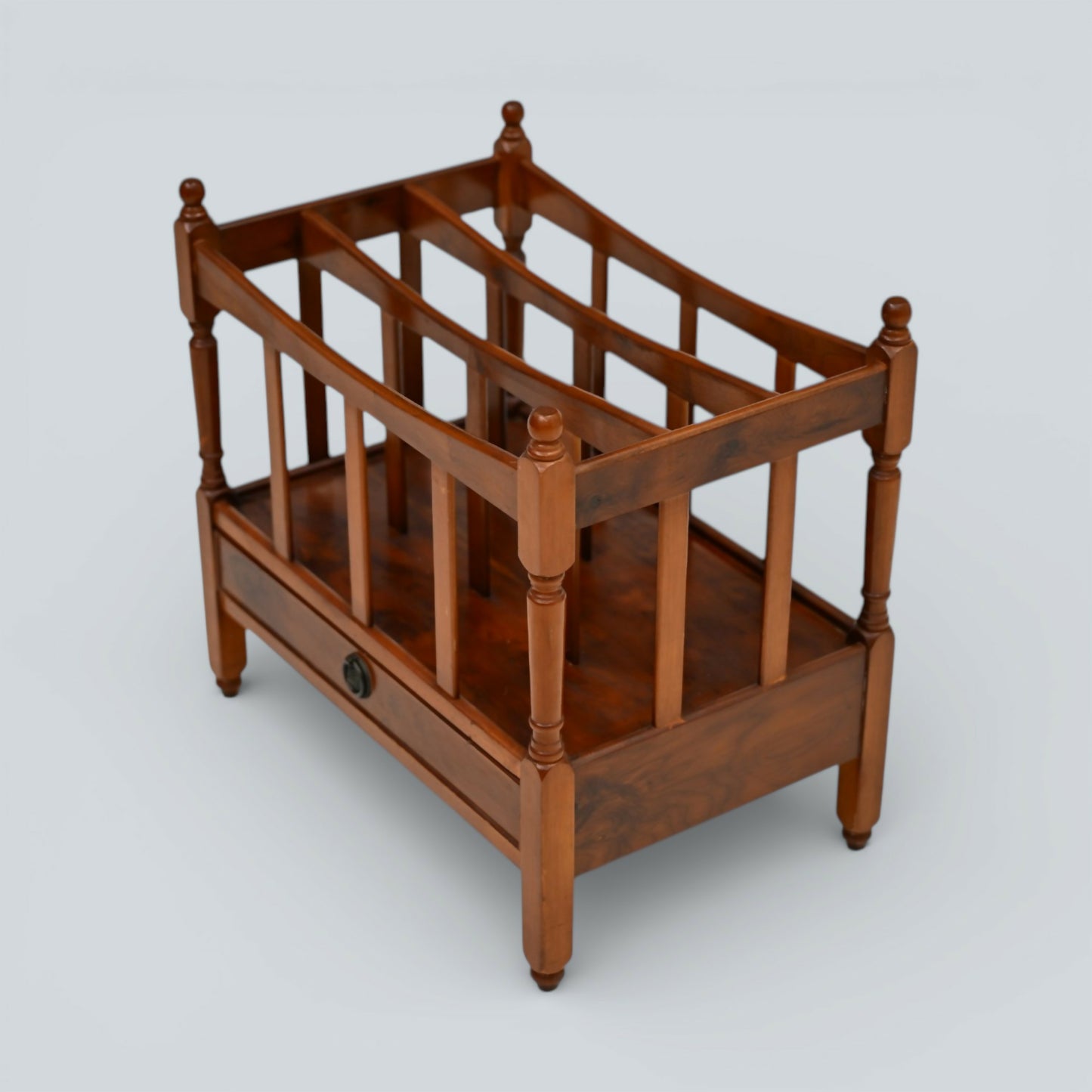 Mahogany/Teak Canterbury Magazine Paper Rack FREE Nationwide Delivery