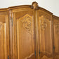 Wardrobe Vintage French Louis XVI Style Four Door Oak Carved Armoire LOT 4930