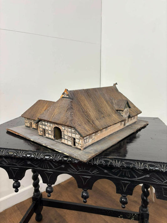 Antique Architectural Model Of Traditional Lower Saxon Farmhouse