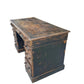 Vintage Victorian distressed office pedestal desk