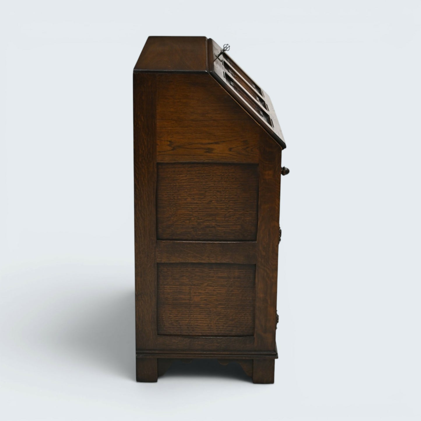 Vintage Oak Writing Bureau With Fitted Interior Micro Office FREE UK Delivery