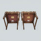 2 Old Charm Dining Chairs Carvers Solid Oak Tudor Brown Trellis FREE UK Delivery