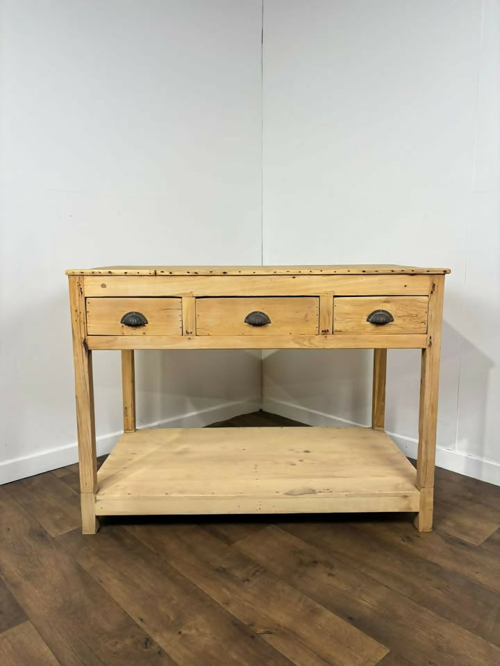 Large Vintage Indian Reclaimed Wood Kitchen Island