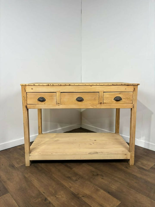 Large Vintage Indian Reclaimed Wood Kitchen Island