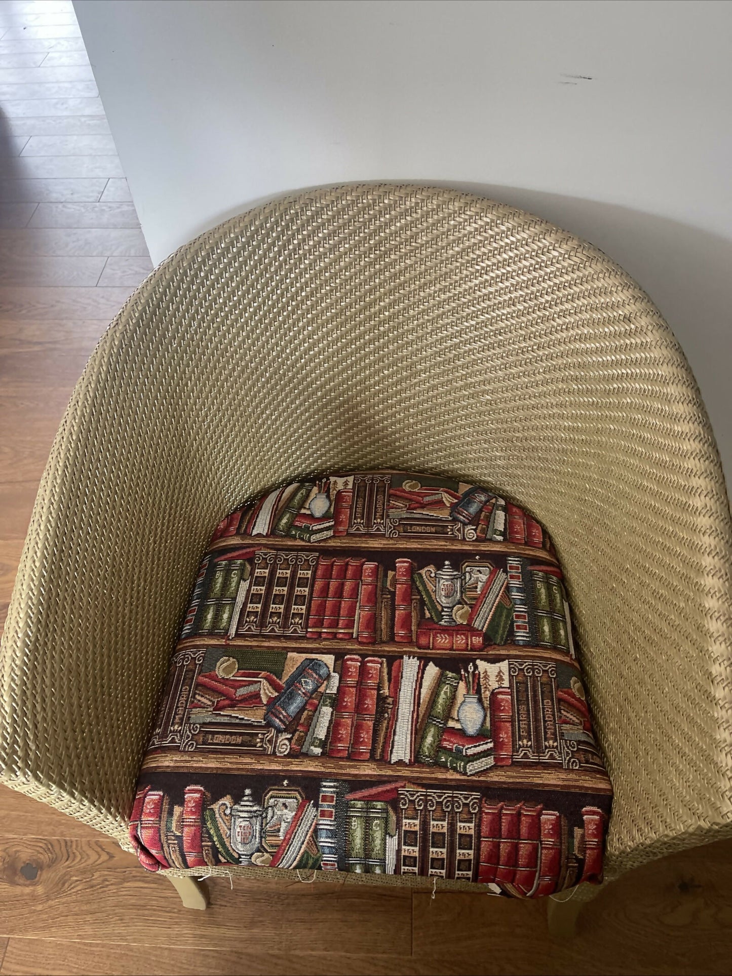 Copy of Stunning gold painted accent chair with William morris style upholstery