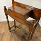 Vintage Oak Hall Coat Stand with Mirror & Storage