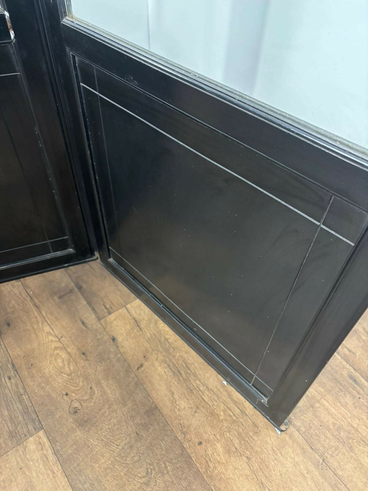 Large Edwardian Ebonised Bifold Screen / Room Divider