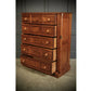 Late Victorian Walnut Tallboy Chest Of Drawers