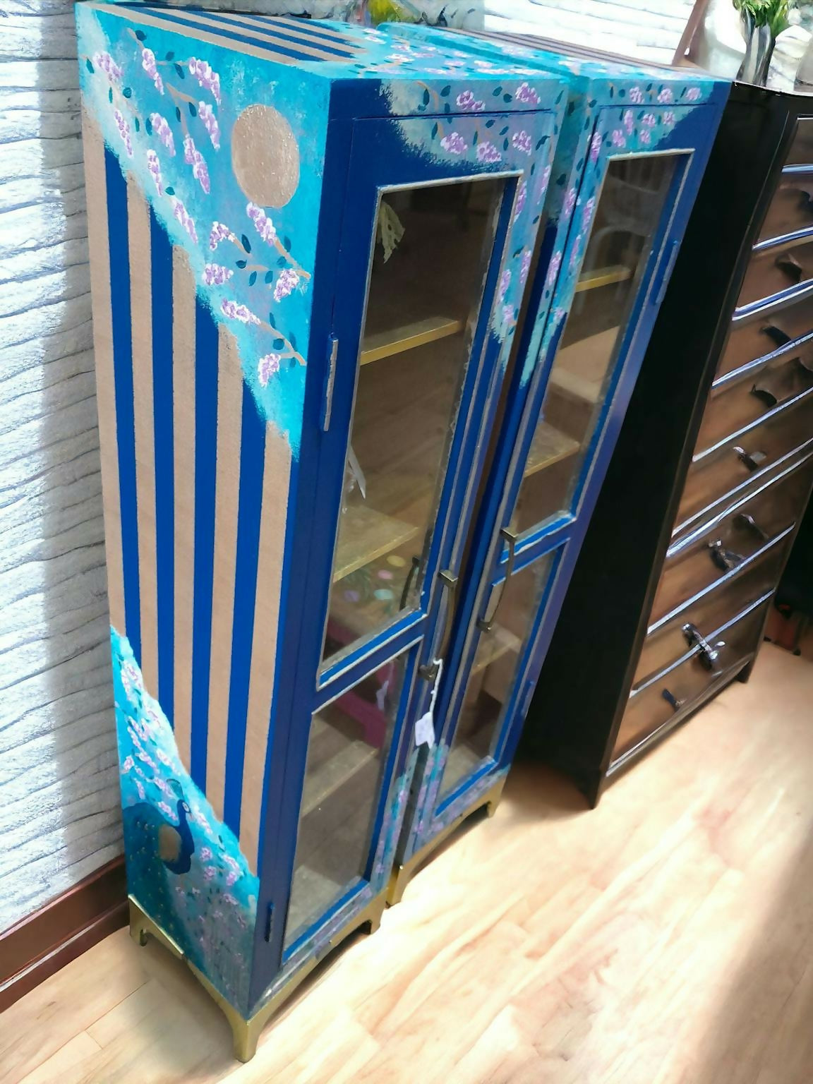 Elegant Peacock Cabinets