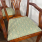 Set Of Six Reproduction Yew Wood Dining Chairs