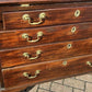 English Georgian Mahogany Desk, Fitted Interior, Secret Drawers, Brass Handles